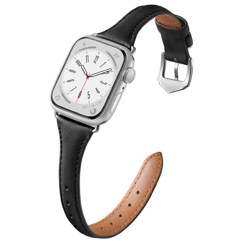 アップルウォッチバンドレザー 本革ステッチ細身バンド