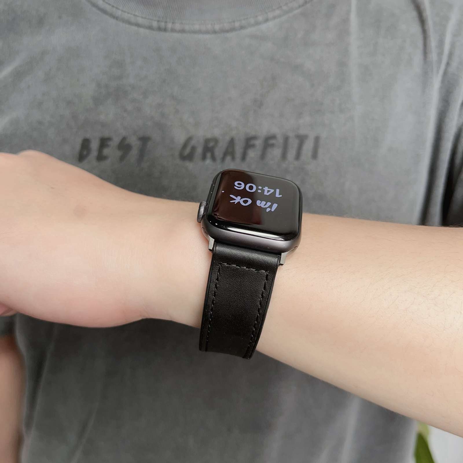 アップルウォッチバンド 本革二重巻きステッチデザイン時計替えベルト