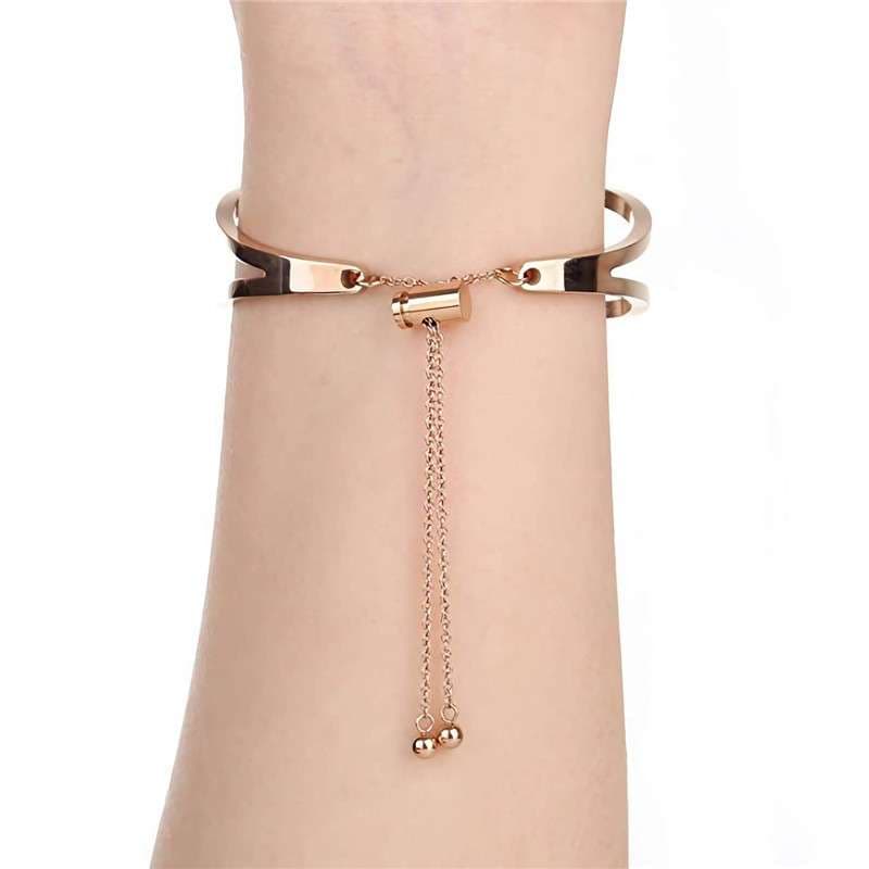 アップルウォッチバンド エレガントローズゴールドチェーンブレスレットバンド