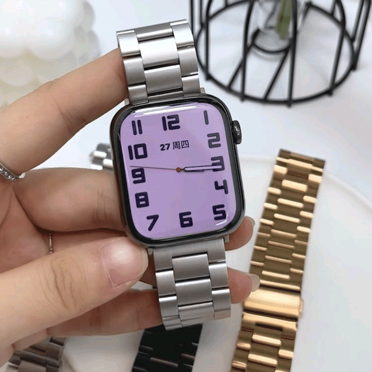 アップルウォッチバンド 高級ステンレス製スマートウォッチバンド