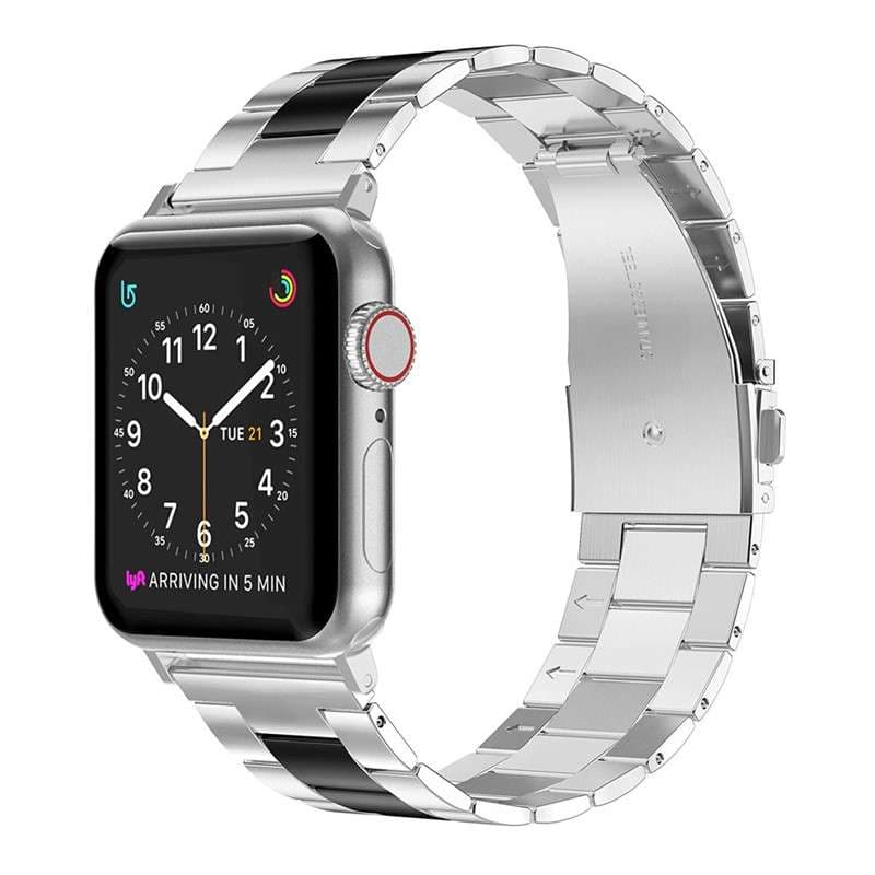 アップルウォッチバンド ツートーンステンレス超薄型Appleウォッチバンド