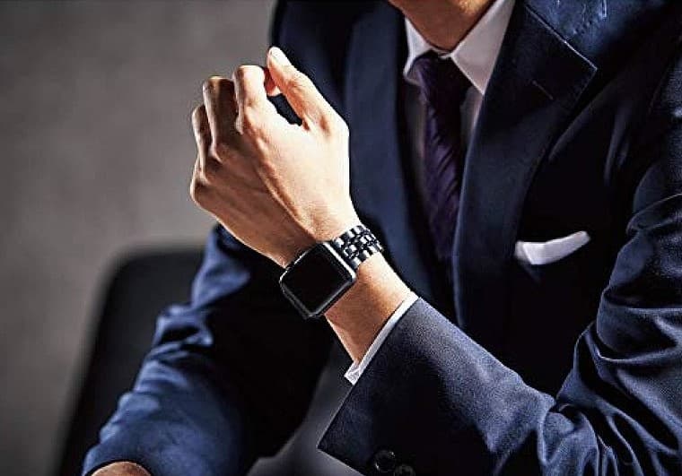 アップルウォッチバンド 高級感漂う伝統的なビジネスベルト