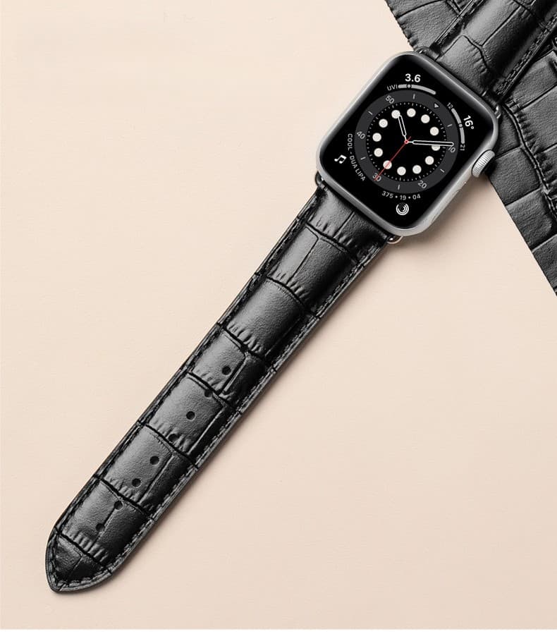 アップルウォッチバンド 高級牛革型押しウォッチバンド
