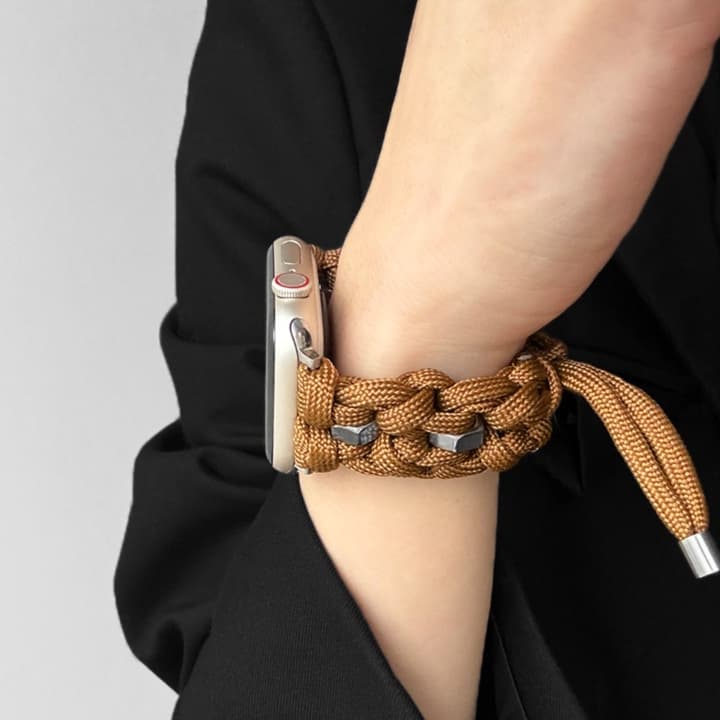 アップルウォッチバンド 野外活動家向け編込みウォッチバンド