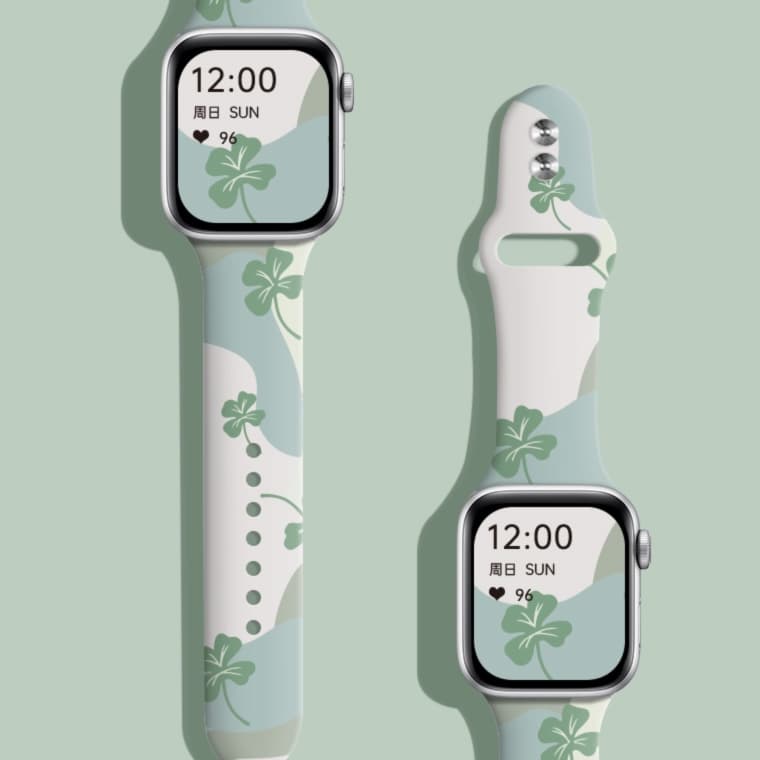 アップルウォッチバンド デイジー柄シリコンバンド