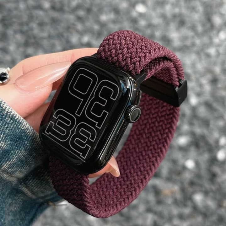 アップルウォッチバンドソロループ 伸縮性ニット編み込みベルト