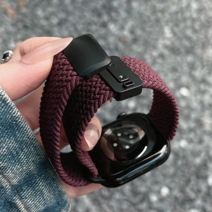 アップルウォッチバンドソロループ 伸縮性ニット編み込みベルト