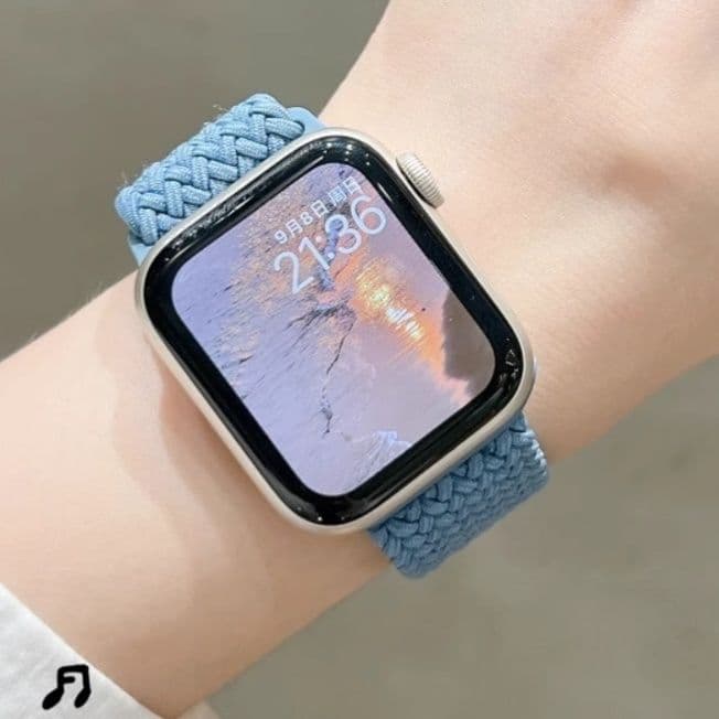 アップルウォッチバンド ふんわり編み込みソロループ