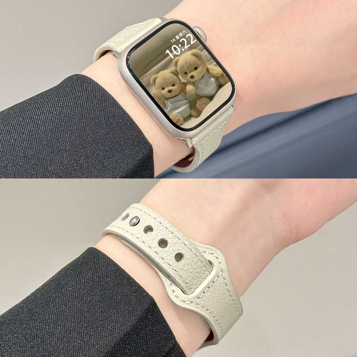 アップルウォッチバンド 本革シンプル一本ベルト替えバンド