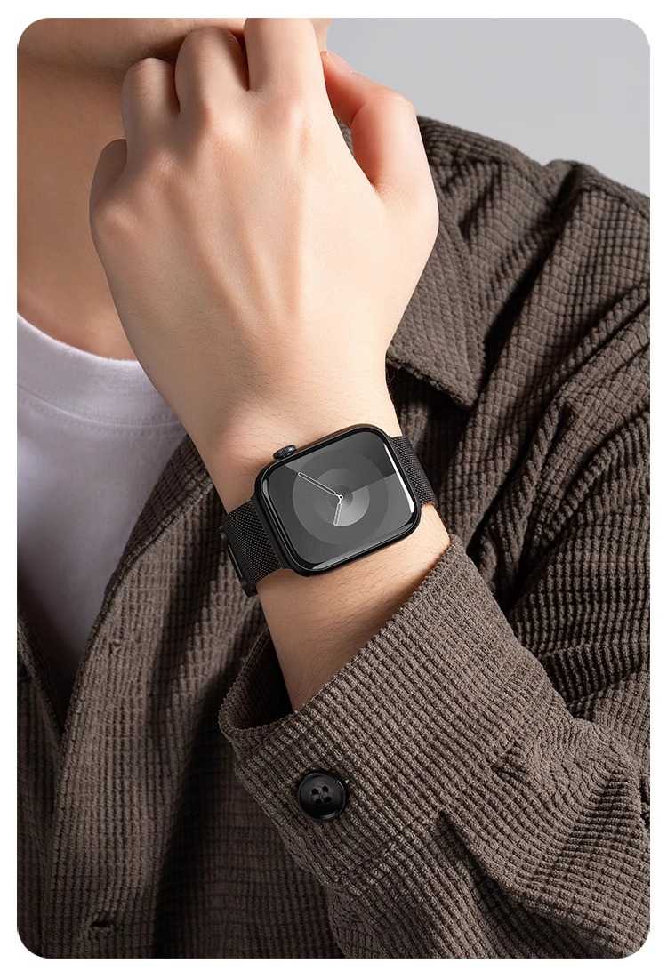 アップルウォッチバンド メッシュ編みステンレスバンド