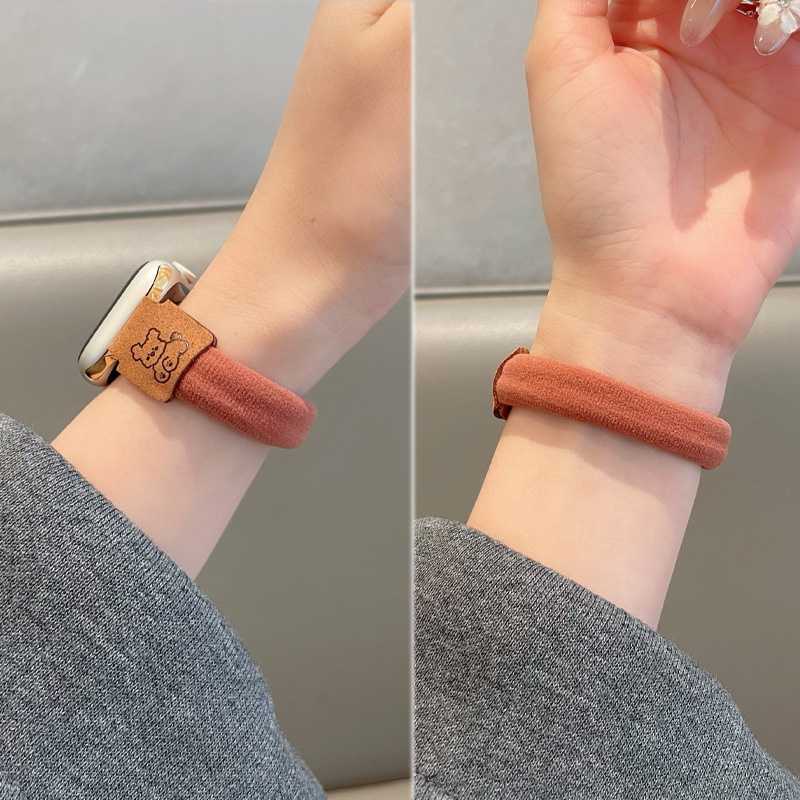 アップルウォッチバンド くまモチーフ 布製バンド