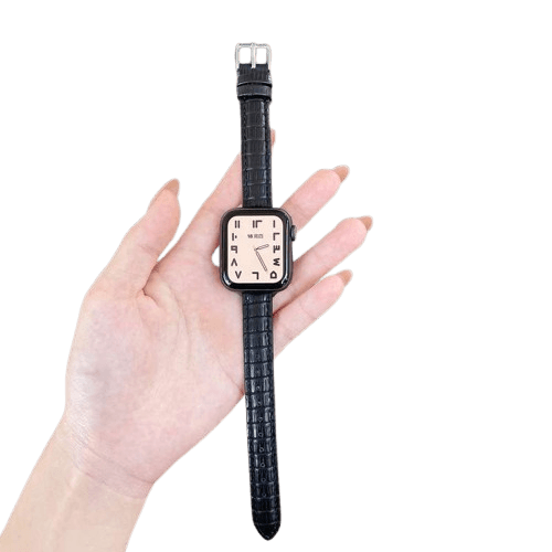 アップルウォッチバンド エレガントクロコ調レザーウォッチバンド