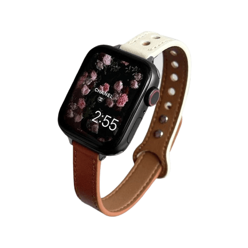 アップルウォッチバンド エレガントレザー ツートーン