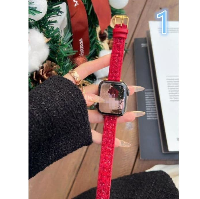 アップルウォッチバンド 腕時計用レザーバンド 花柄おしゃれ交換ベルト