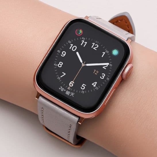 アップルウォッチバンド 本革ステッチ入りクラシックバンド