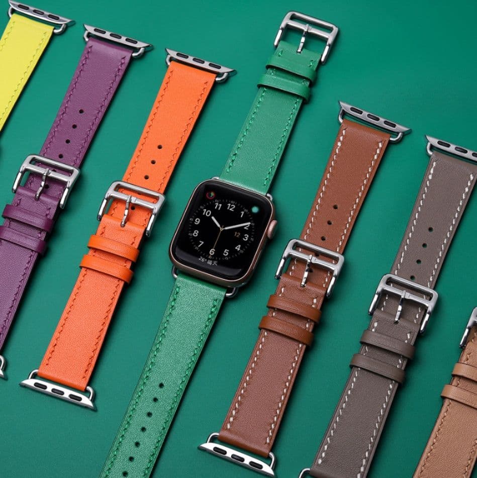 アップルウォッチバンド 本革ステッチデザイン交換用時計バンド
