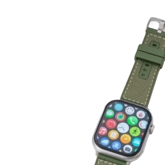 アップルウォッチバンド 耐久性抜群ステッチ入りナイロン編み込みバンド