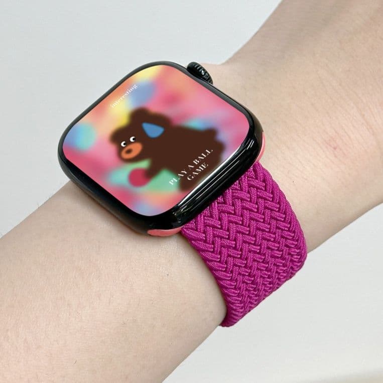 アップルウォッチバンド 伸縮性編み込みナイロンループバンド