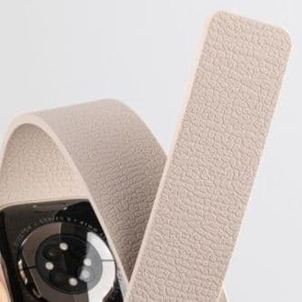 アップルウォッチバンド シンプル一体型レザーバンド