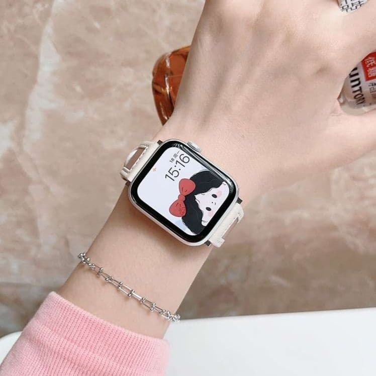 アップルウォッチバンド レザー調スマートウォッチバンド