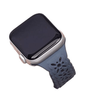 アップルウォッチバンド フラワーカットデザインシリコンベルト