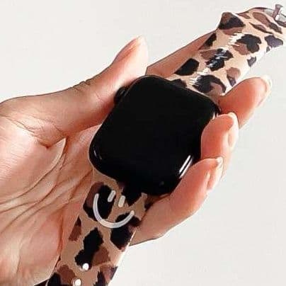 アップルウォッチバンド 豹柄シュシュデザインシリコンバンド