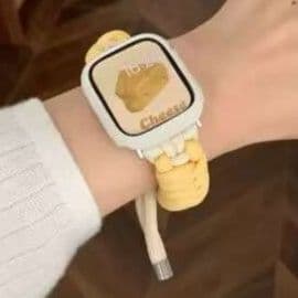 アップルウォッチバンド 食べ物モチーフの伸縮式スマートウォッチバンド