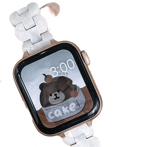 アップルウォッチバンド 天然石マーブル模様スマートウォッチバンド