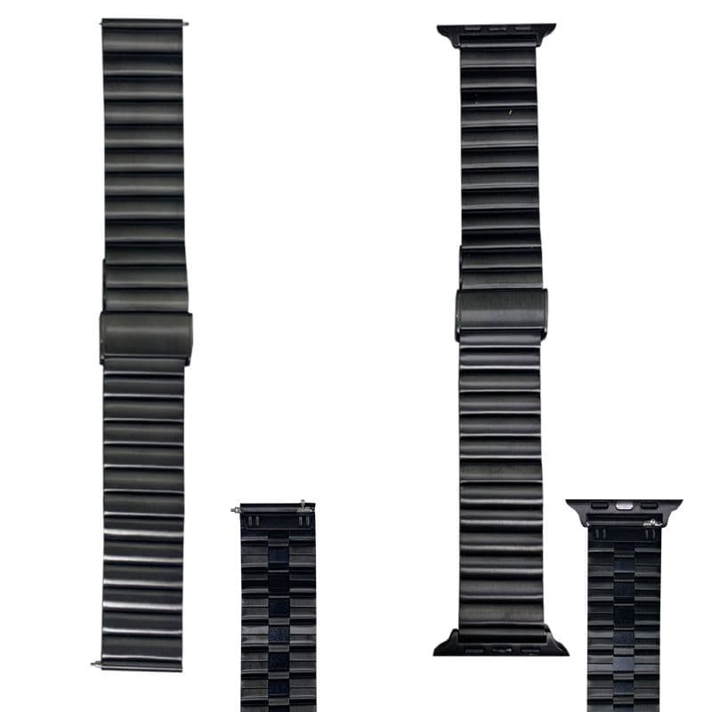 アップルウォッチバンド 高級感漂うチタン製三連メタルバンド