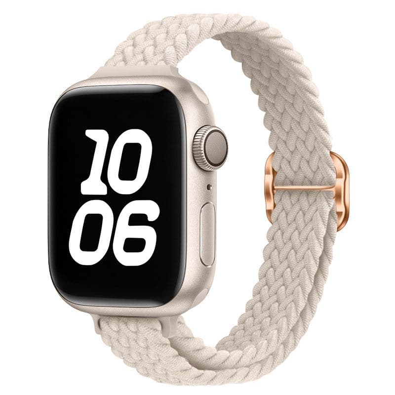 アップルウォッチバンド 編み込みデザイン一体型伸縮バンド