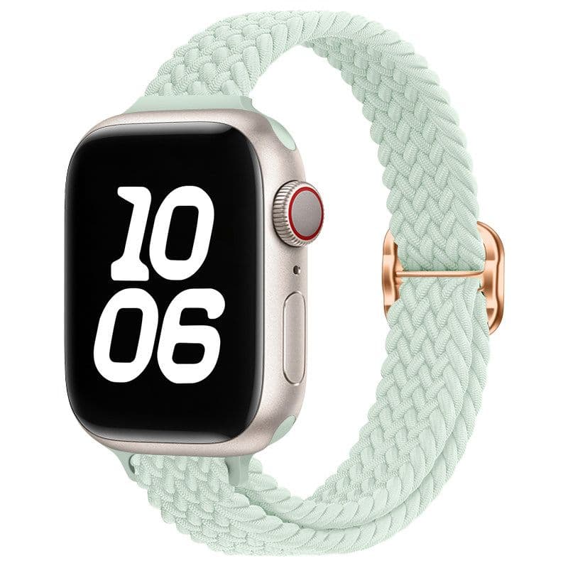 アップルウォッチバンド 編み込みデザイン一体型伸縮バンド