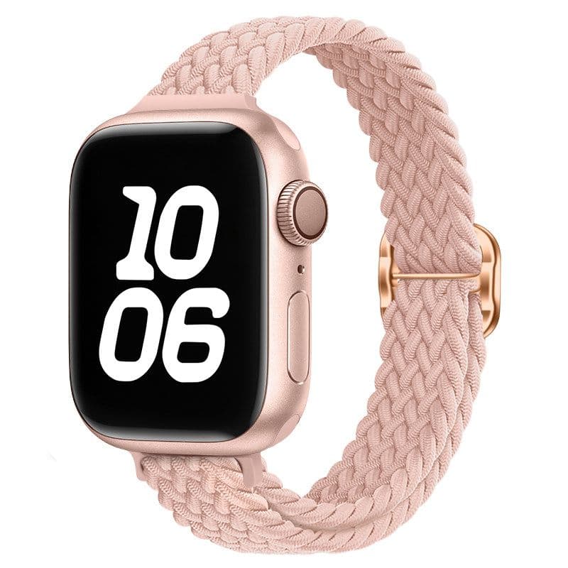 アップルウォッチバンド 編み込みデザイン一体型伸縮バンド