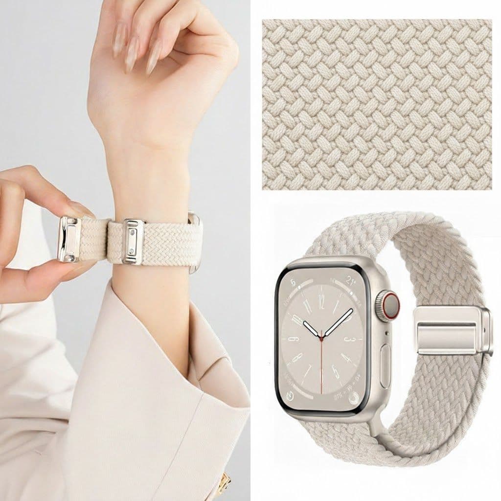 アップルウォッチバンド ナイロン編み 磁気吸着タイプ