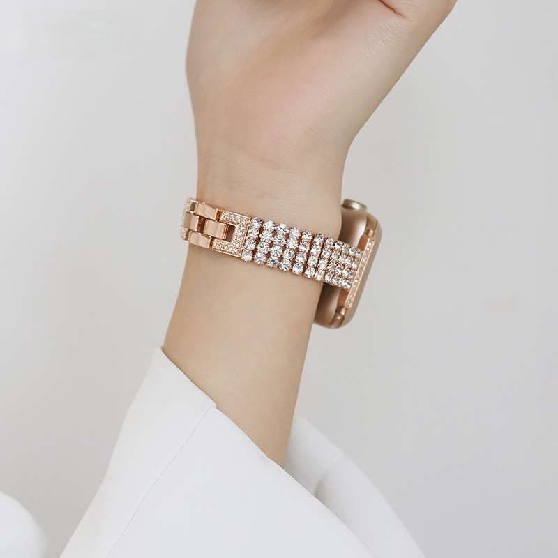 アップルウォッチバンド メタルバンド ラインストーン