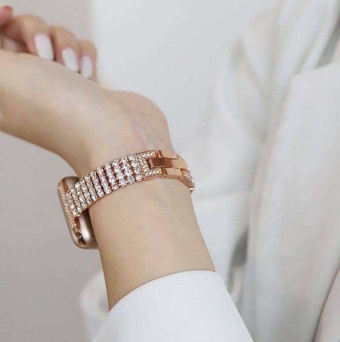 アップルウォッチバンド メタルバンド ラインストーン