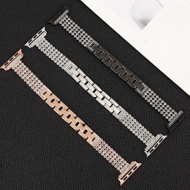 アップルウォッチバンド メタルバンド ラインストーン