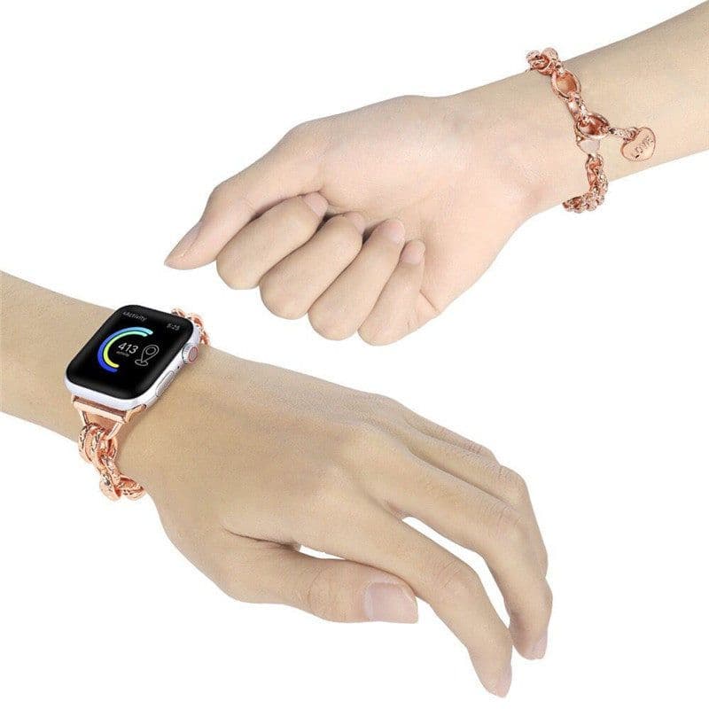 アップルウォッチバンド レスレットチェーンタイプ メタル