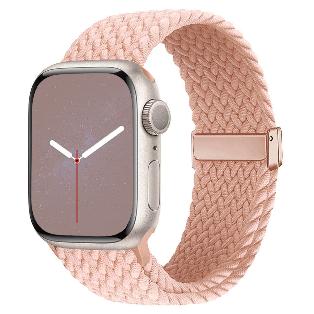 アップルウォッチバンド ナイロン編み 弾力タイプ 回環デザイン 磁気吸着
