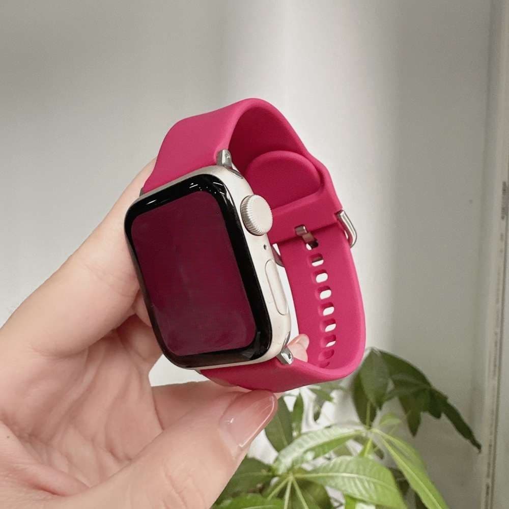 アップルウォッチバンドスポーツ シンプル上品な滑らかシリコンバンド