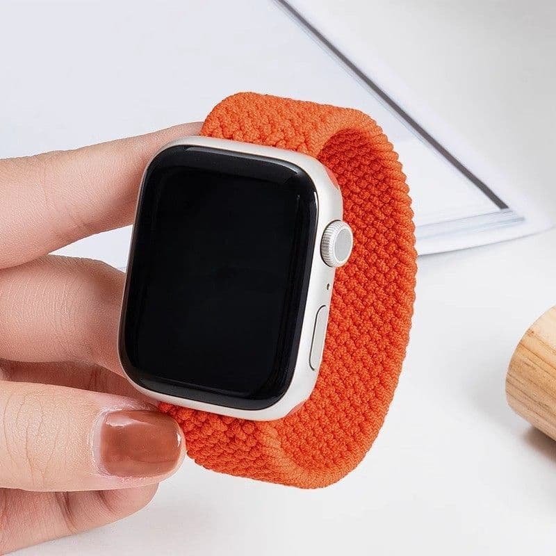 アップルウォッチバンド 編み込み伸縮性ソロループバンド