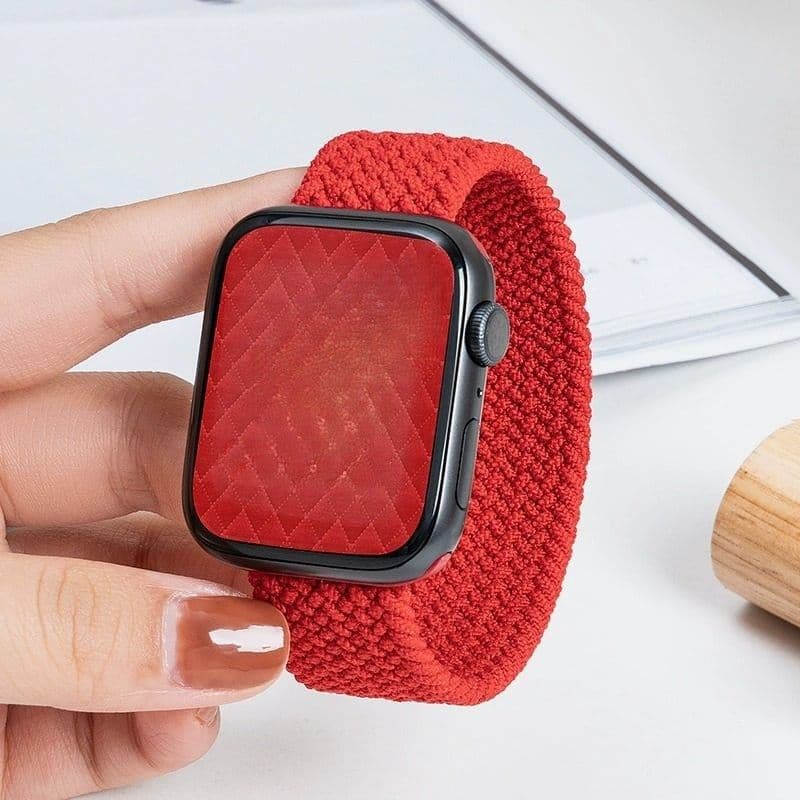 アップルウォッチバンド 編み込み伸縮性ソロループバンド