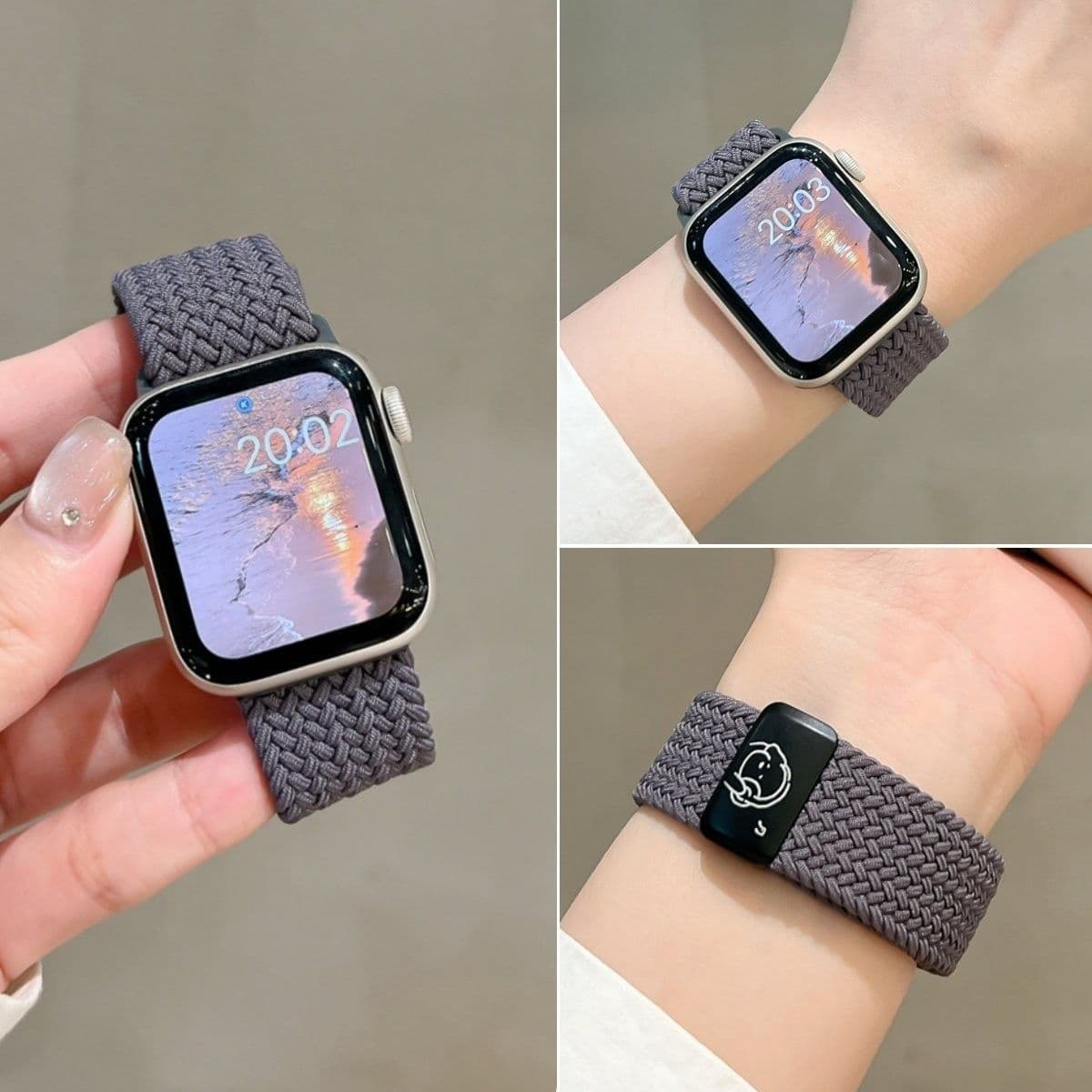 アップルウォッチバンド ふんわり編み込みソロループ
