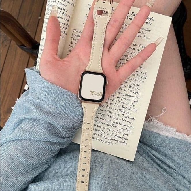 アップルウォッチバンド ソフトレザー スリム ウォッチバンド