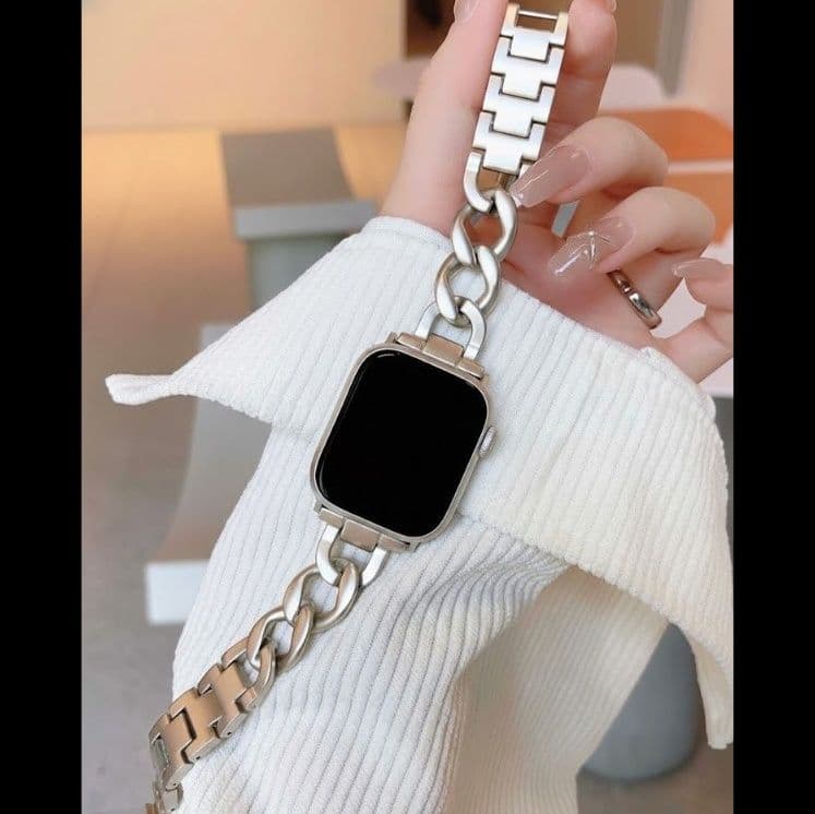 アップルウォッチバンド ステンレス 洗練チェーンリンクバンド