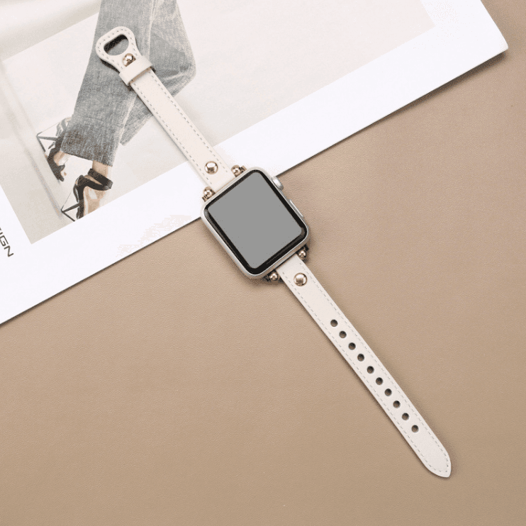 アップルウォッチバンドレザー 本革スリム円環金具付き時計替えベルト