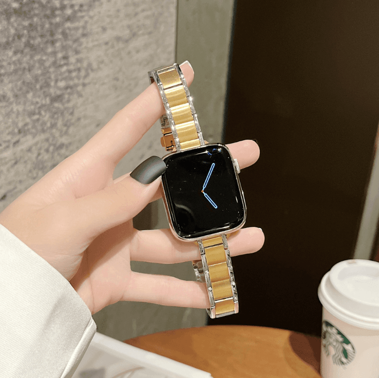 アップルウォッチバンド ステンレス 細身で上品なメタルバンド