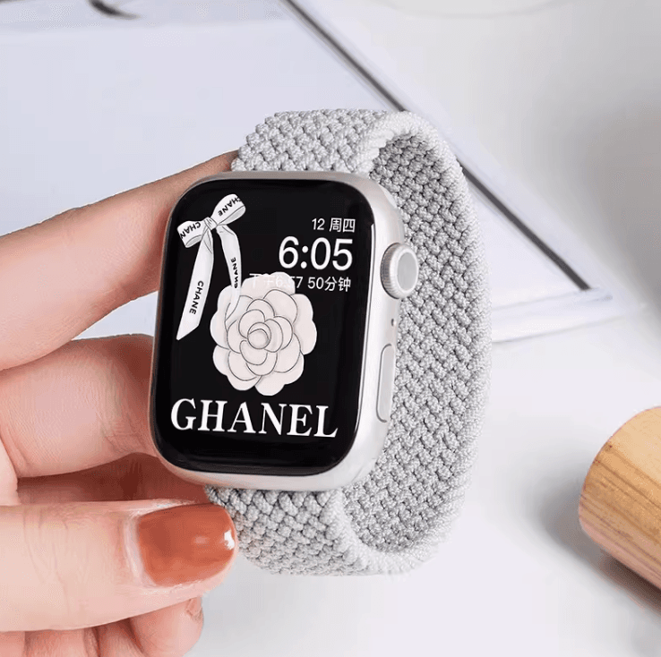 アップルウォッチバンド 編み込み伸縮性ソロループバンド