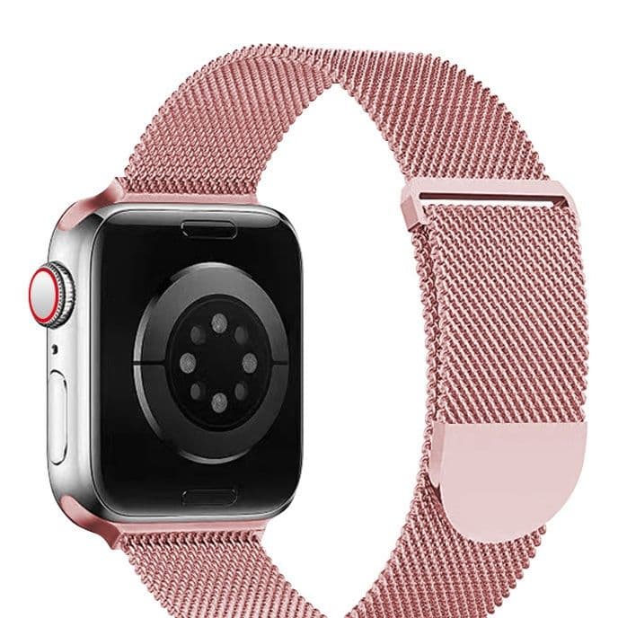 アップルウォッチバンド 磁石式留め具付きステンレスメッシュバンド