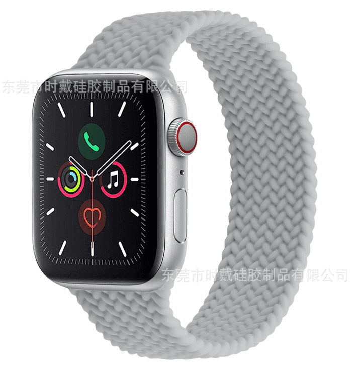 アップルウォッチバンド 一体型 編み込みデザイン シリコン