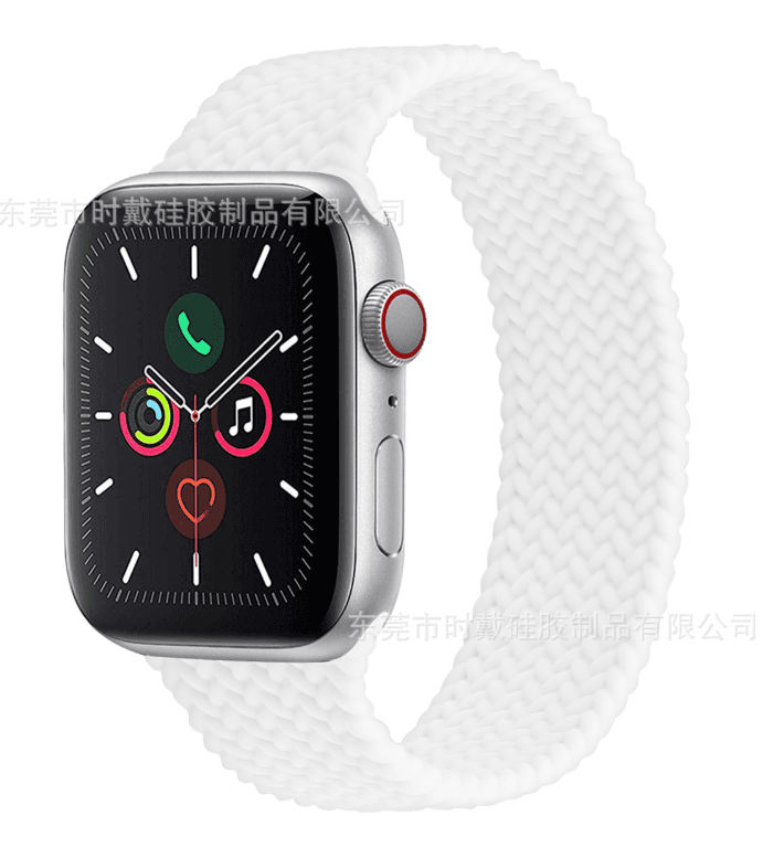 アップルウォッチバンド 一体型 編み込みデザイン シリコン